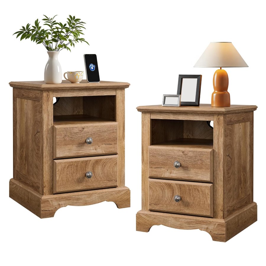 T4TREAM 18" Vintage Nightstand Set of 2