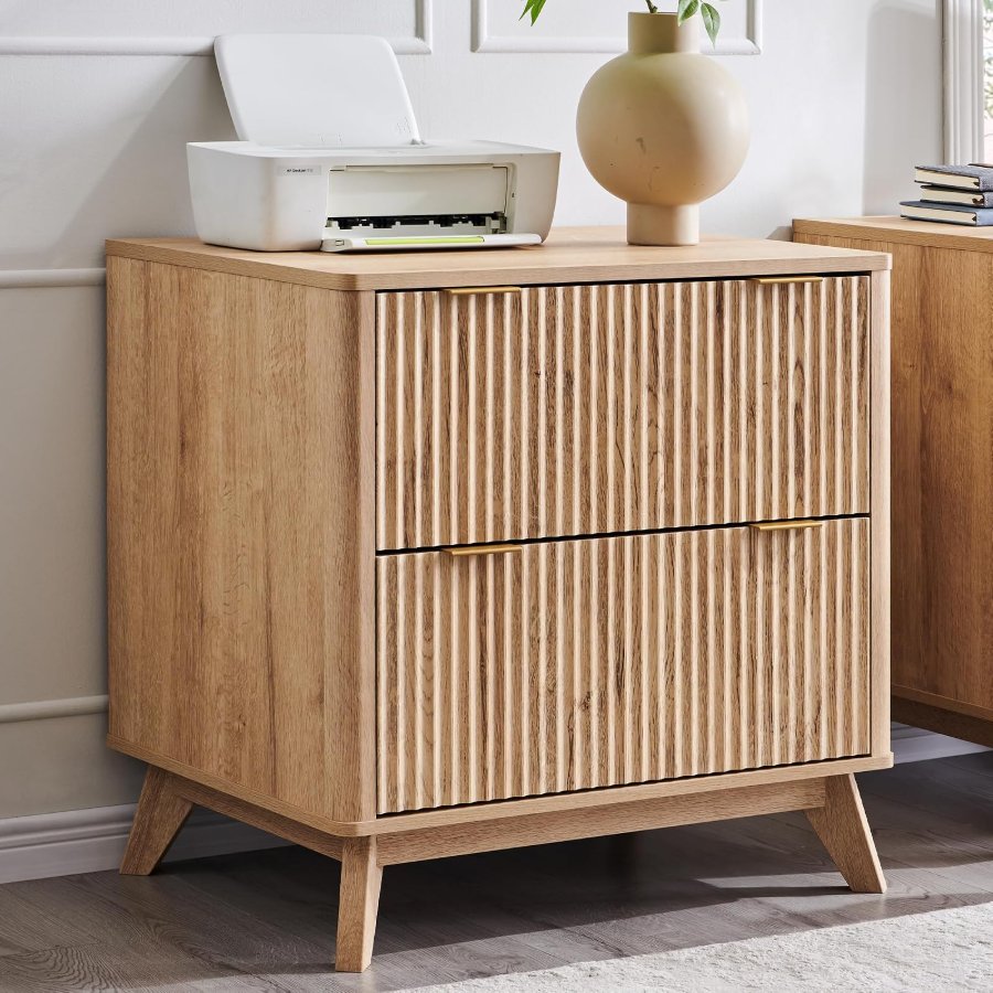T4TREAM 31.8-Inch Fluted 2-Drawer Lateral File Cabinet