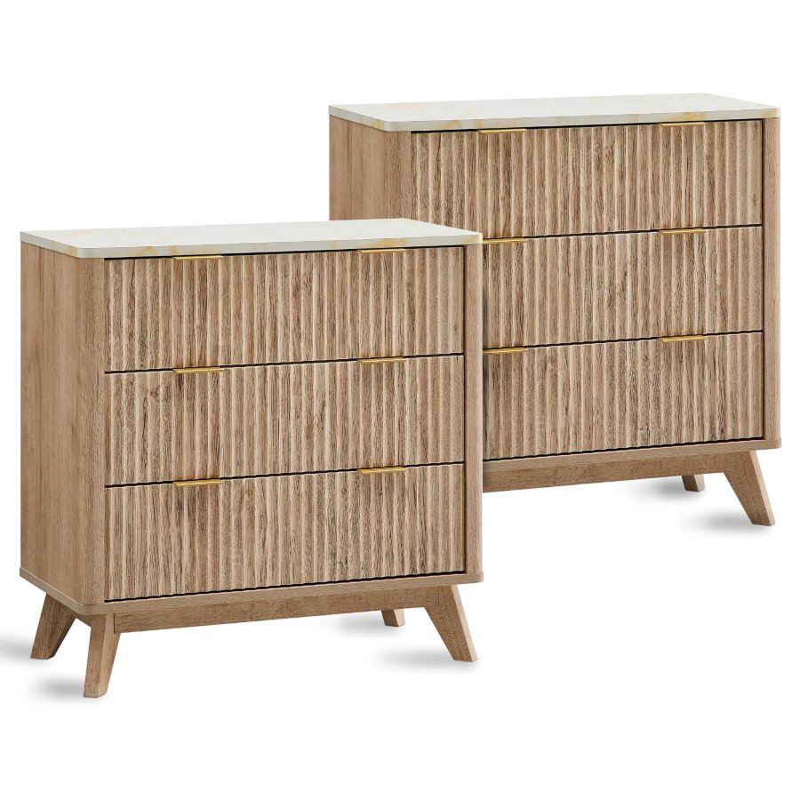 T4TREAM 32" Large Fluted Nightstand