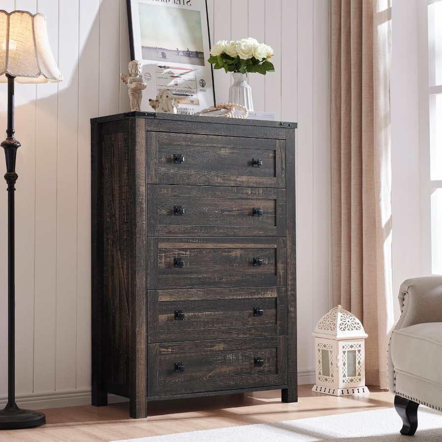 T4TREAM 48" Tall Farmhouse 5-Drawer Dresser